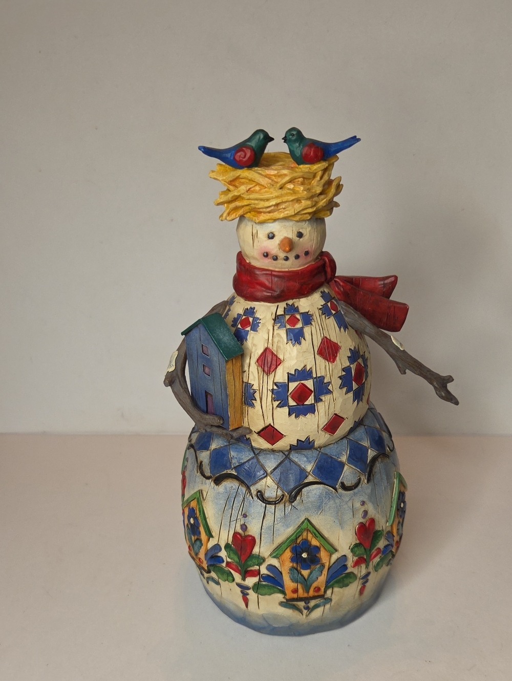 Jim Shore "Winter's Haven" 2003 Folk Art Snowman Figurine-Heartwood Creek